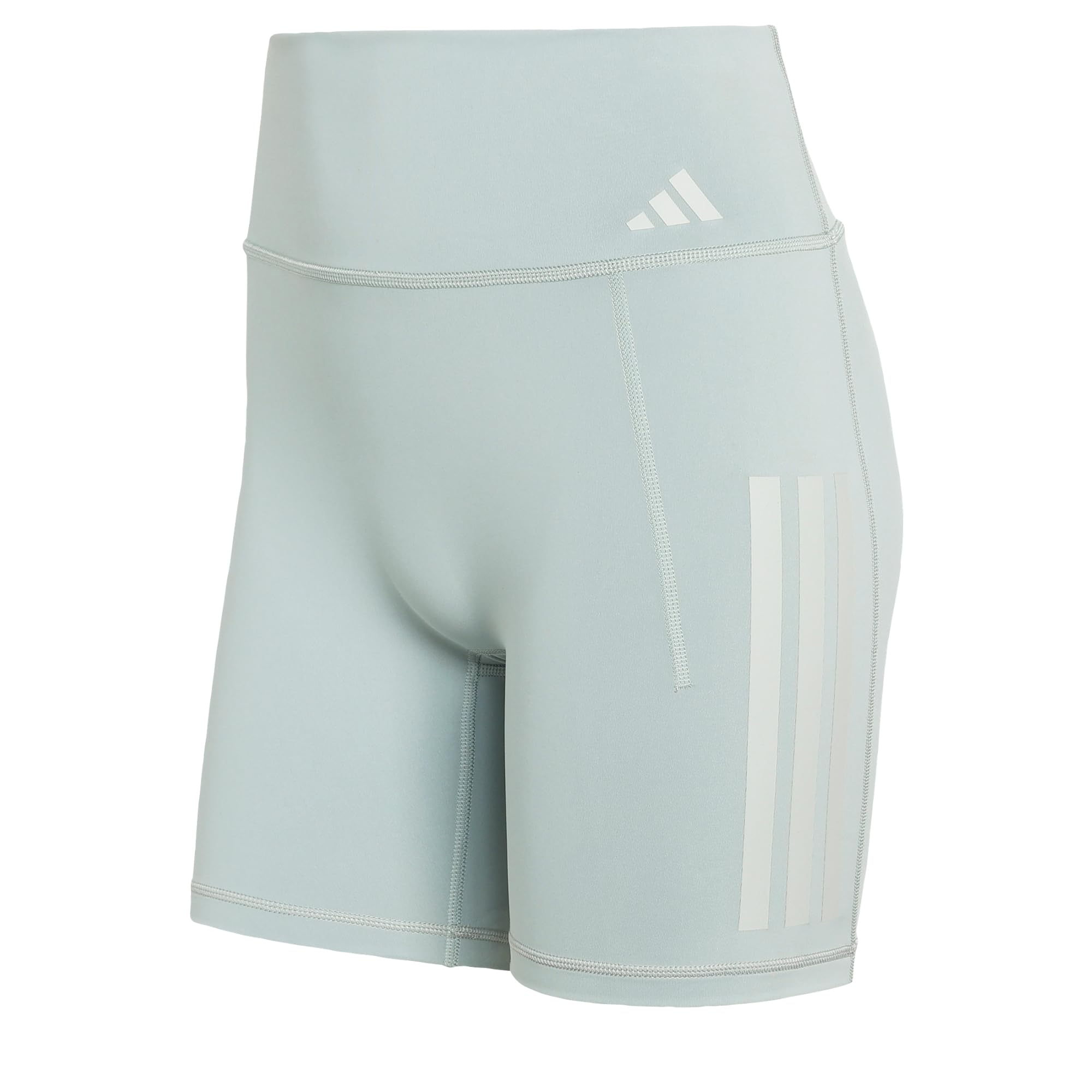 adidas Women's Optime Workout 3-Stripes Short Leggings, Wonder Sage, XXS 6 inch