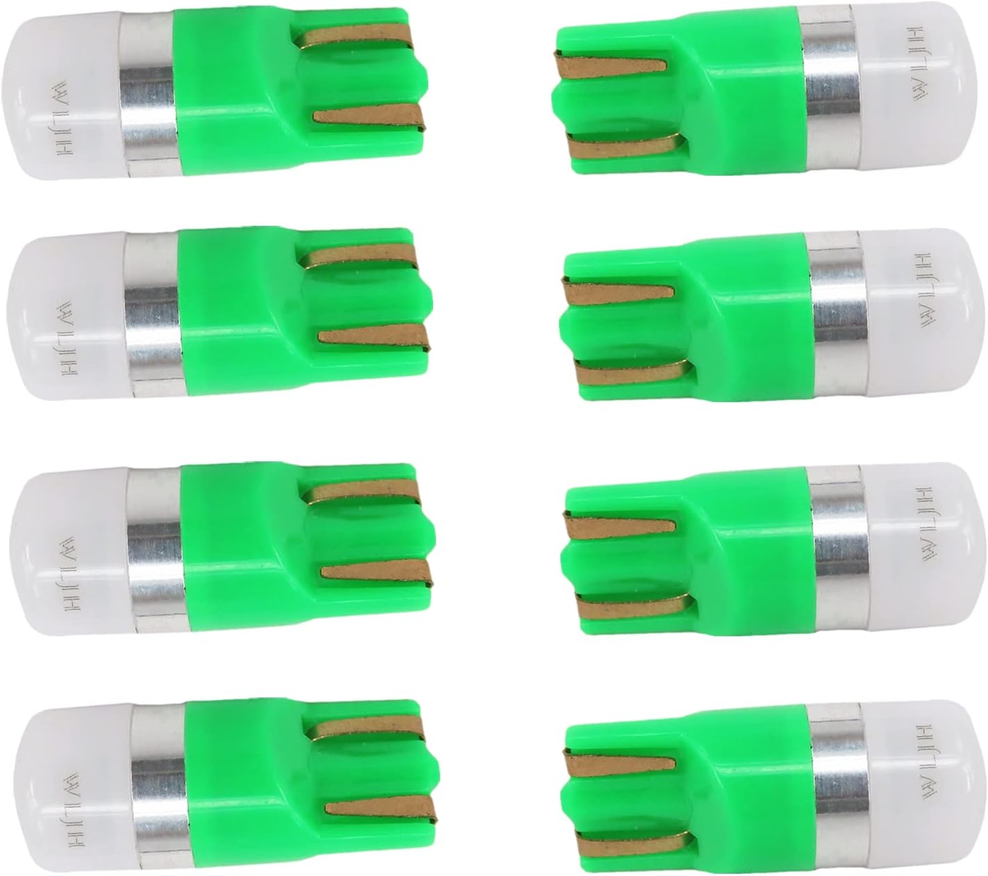 WLJH Super Bright Green Dash Lights Instrument Cluster Panel Led Light Bulb Kit For Suburban Silverado Tahoe Yukon Sierra Gmc Chevy 1995-1999, Pack of 8