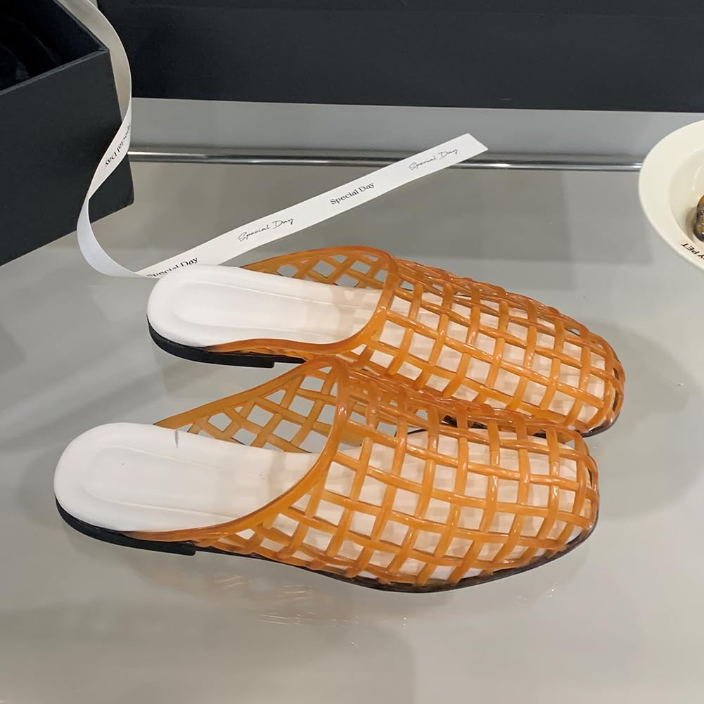 Donne Scarpe Jelly Ballerine Infilare Ballerine Punta chiusa Traspirante per Esterni Viaggi Estate