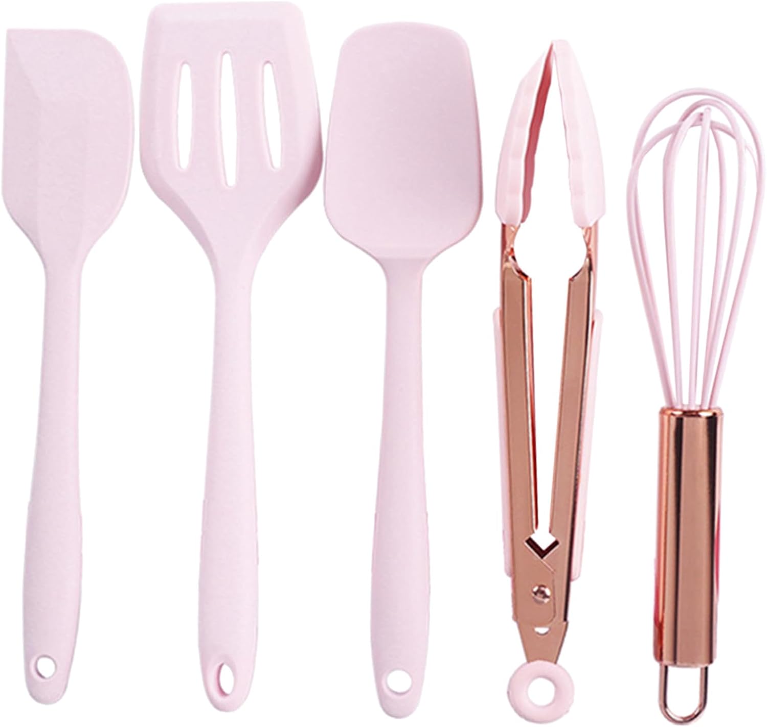 SOLUSTRE Boys and Girls Baking Utensils Set 5pcs Bread Cake Baking Tools Silicone Scraper Spatulas Kit