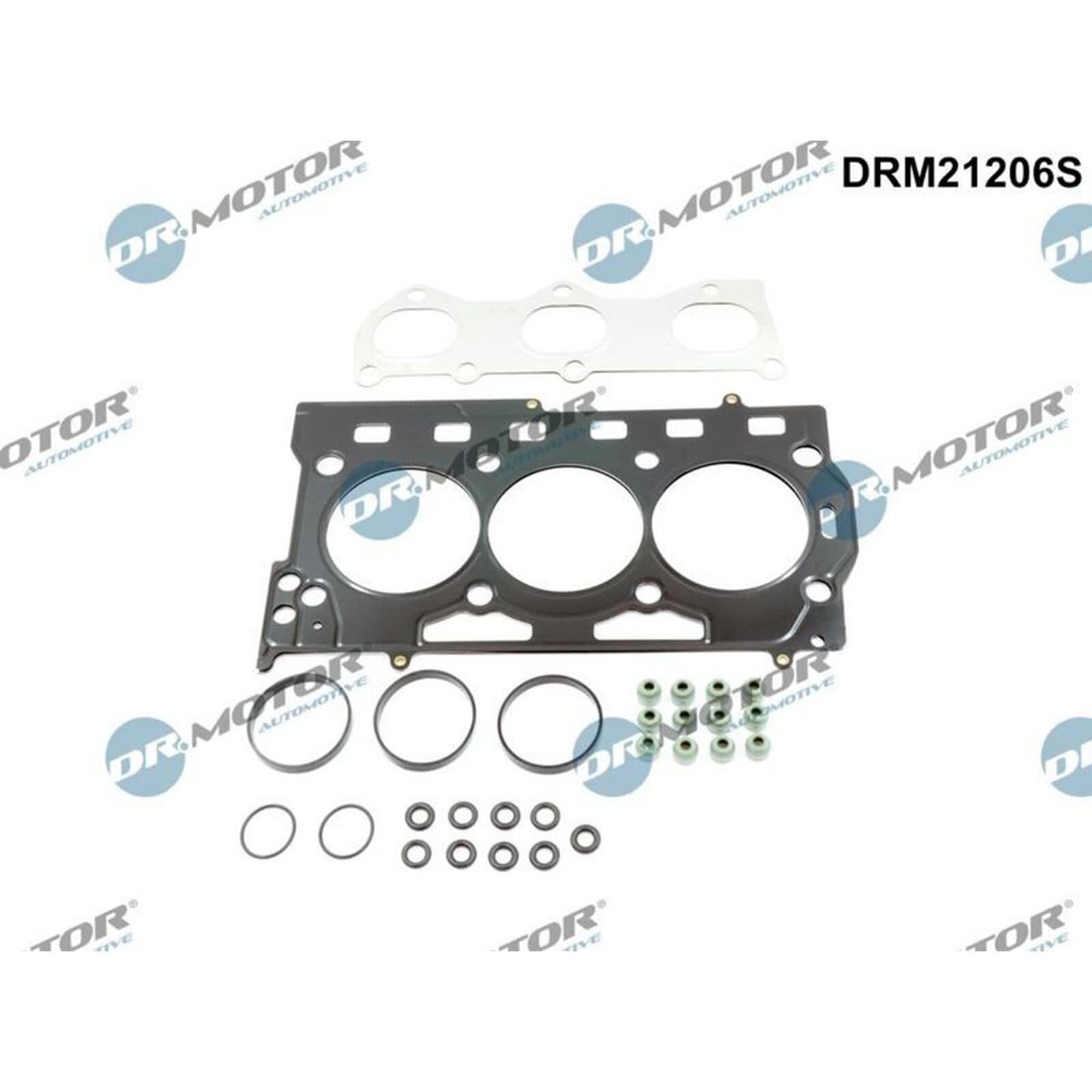 DR.MOTOR AUTOMOTIVE DRM21206S Kit guarnizioni Testata con guarnizione testata con guarnizione tenuta stelo valvola senza guarnizione cappa testa del cilindro con guarnizione(i) collettore aspirazione