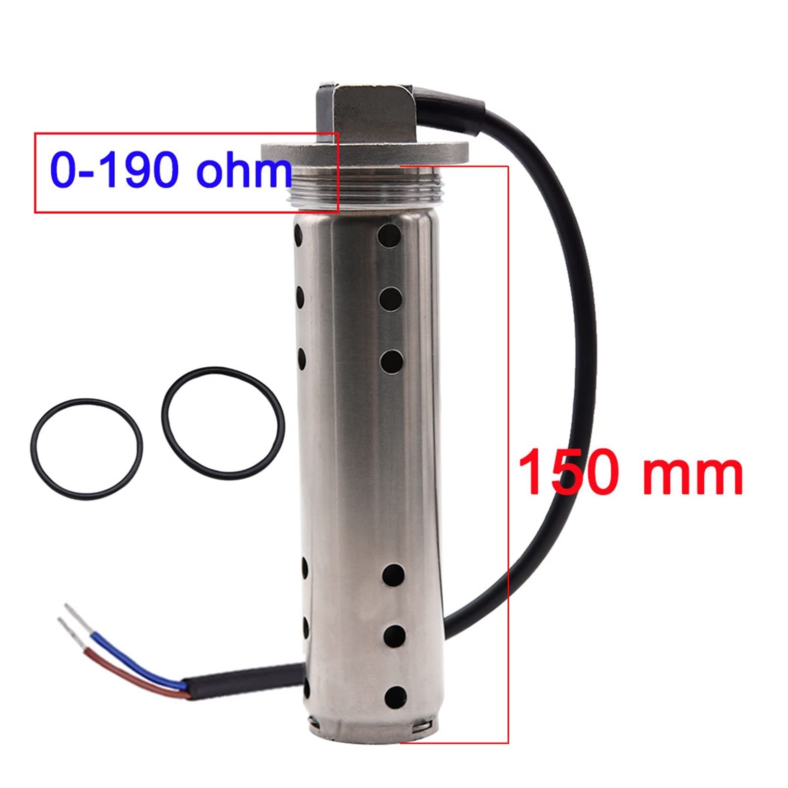 Sensore di livello del carburante, adatto per 0-190 Ohm 240-33 Ohm Marine Boat RV Tank Level Gauge Boat Fuel Sender Unit Water Level Fognature Sensor 150mm-600mm (600mm-240ohm)