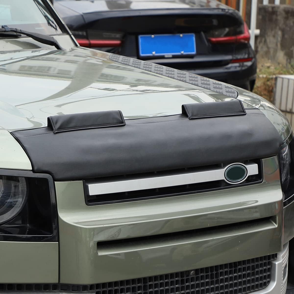 Car Hood Air Deflector Cover Compatible with Land Rover Defender 110 2020-2023 Accessories, Front Hood Bonnet Cover Trim