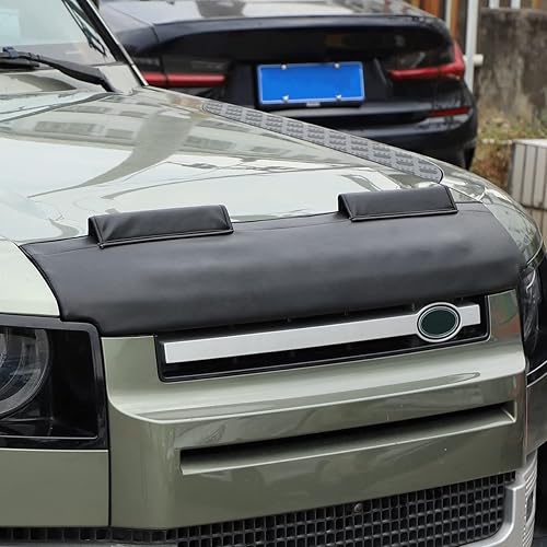 Miniatura 3 de Cubierta para deflector de aire para capó de automóvil compatible con accesorios Land Rover Defender 110 2020-2023, cubierta del capó delantero