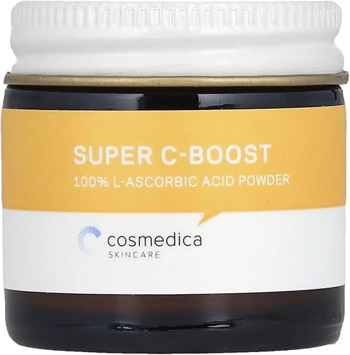 Cosmedica Skincare Polvo de ácido L-ascórbico 100% - Vitamina C para la cara, refuerzo personalizado para sueros faciales, suero de ácido
