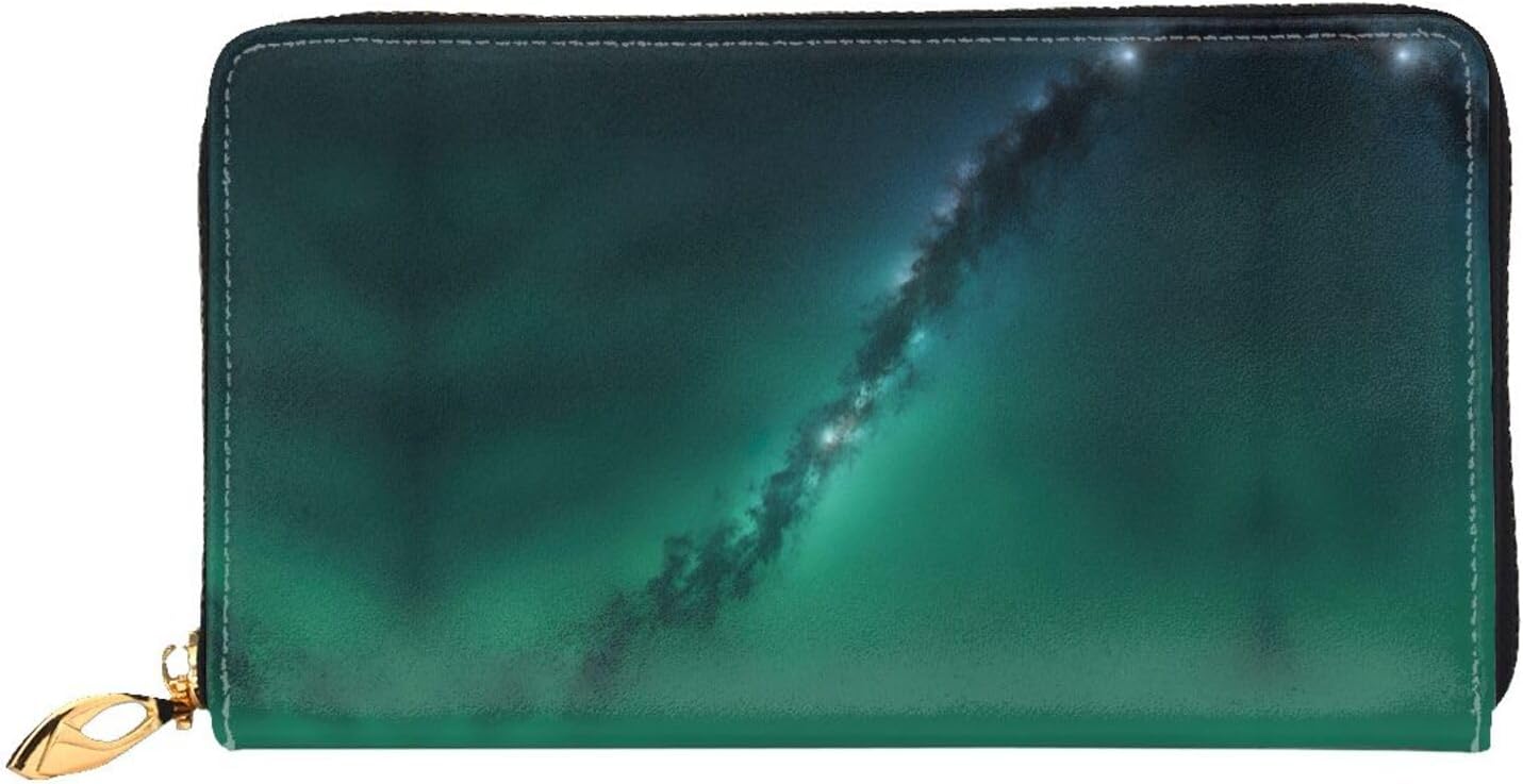 Leather Long Clutch Wallet,Long Zippered Wallet,Suitable For Both Office And Travel.