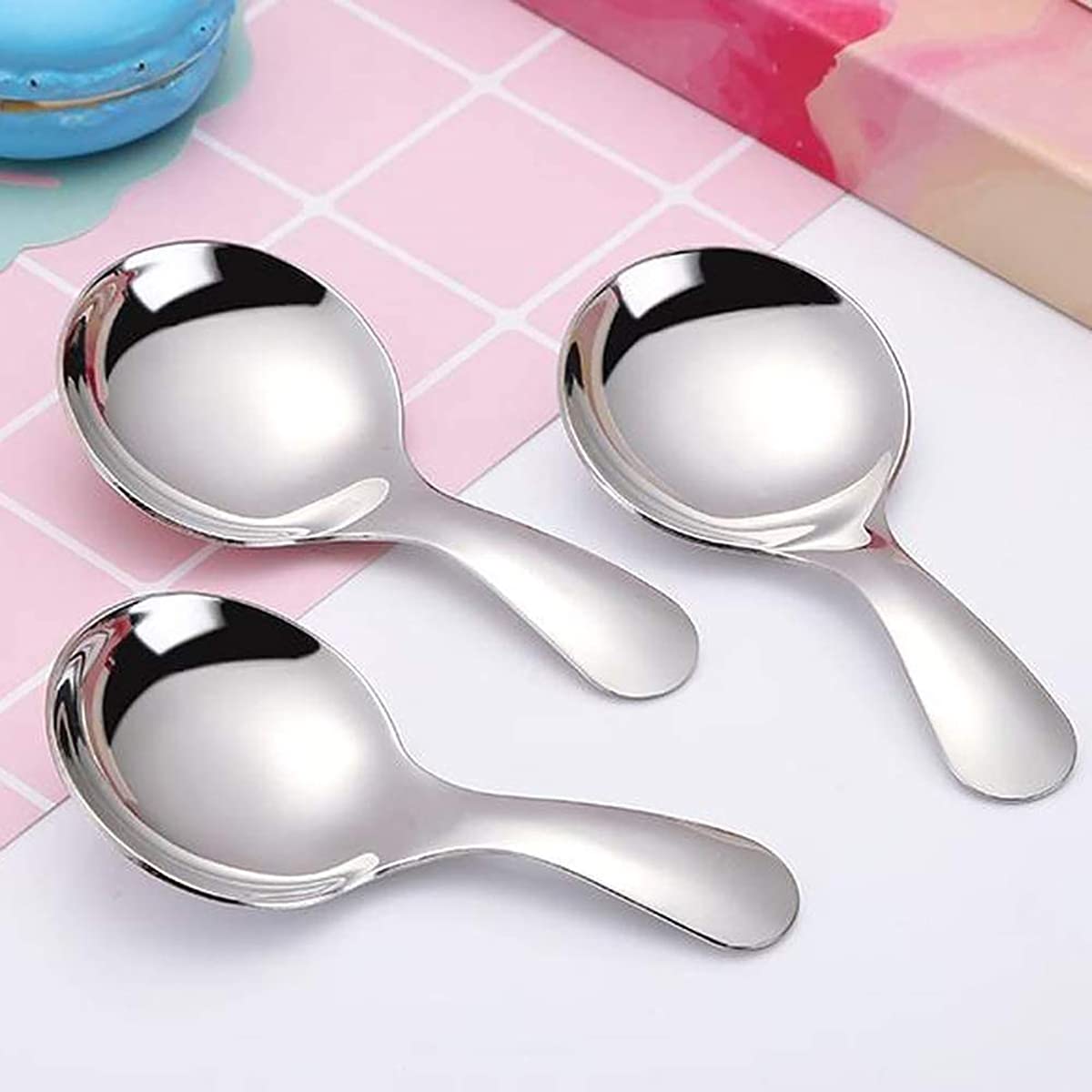 Cucchiaino da caffè in acciaio inossidabile 304 cucchiaio da Dessert a forma di teschio cucchiaio da tè per caramelle gelato per uso alimentare stoviglie per zucchero da tè  15