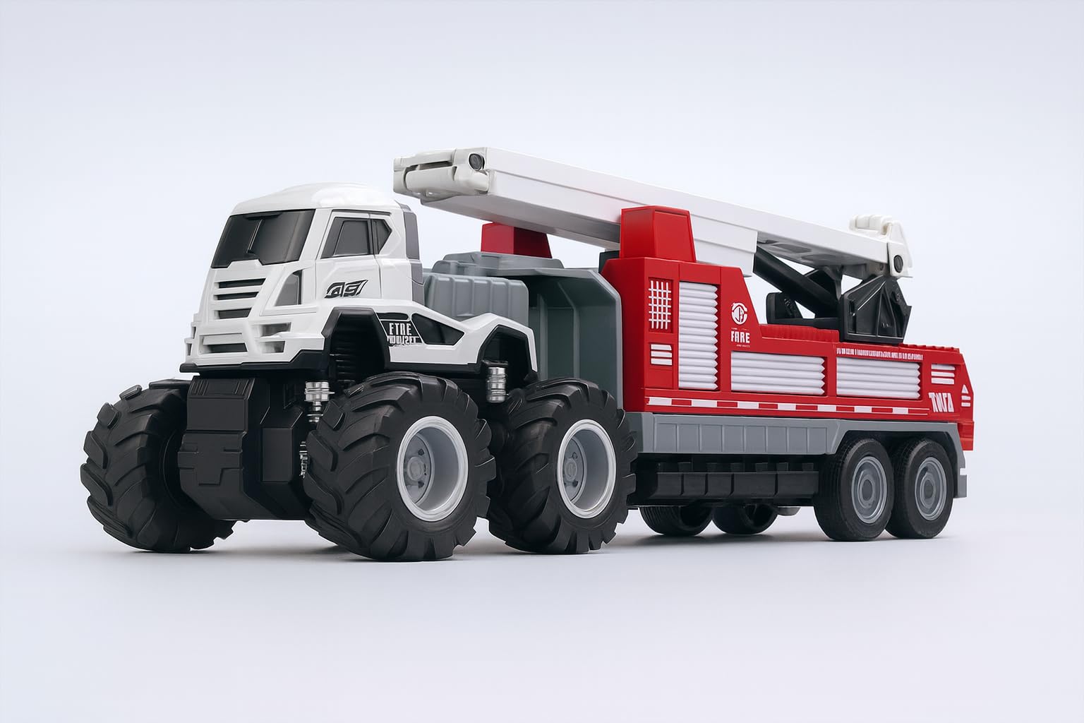 Sponsored Ad - 1:43 4WD Diecast Alloy Fire Fighting Engineering Truck Toys with Friction Powered Miniature Car Vehicle Toy for Kids (Sent Any One Color Truck)