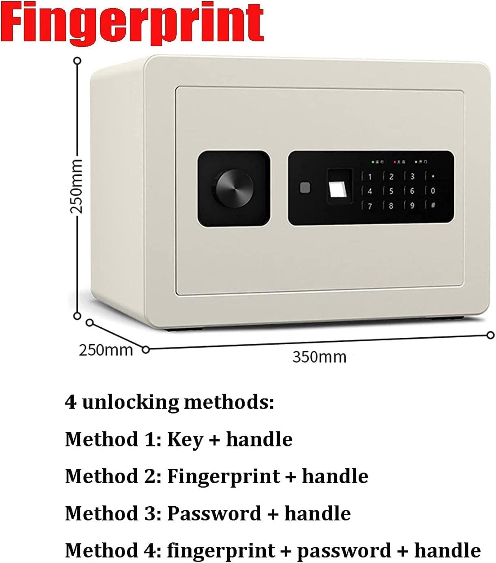Sejfy, Sejf, Securit Digita Box Sposób Odblokowania, Offi Safe(White)