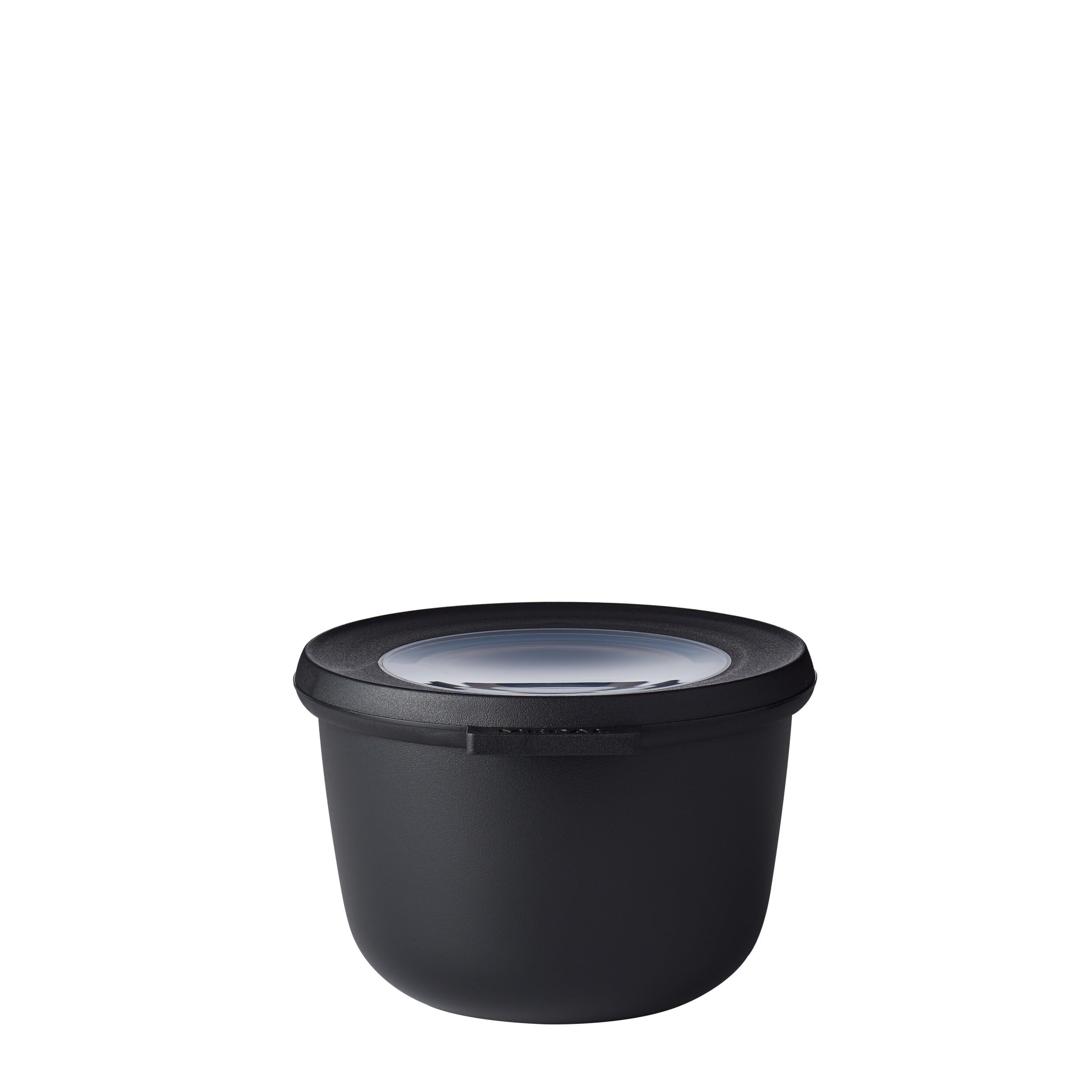 Mepal – Multi Bowl Cirqula Rectangular – Food Storage Container with Lid - Suitable as Airtight Storage Box for the Fridge & Freezer, Microwave Container & Servable Dish – 500 ml – Nordic black