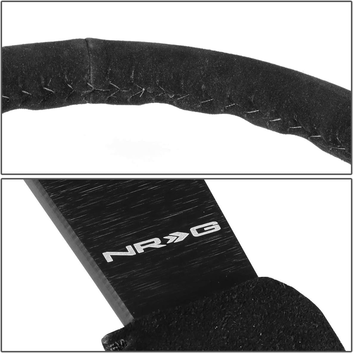 NRG REINFORCED STEERING WHEEL RST-036MB-S-BK + USPL STICKER