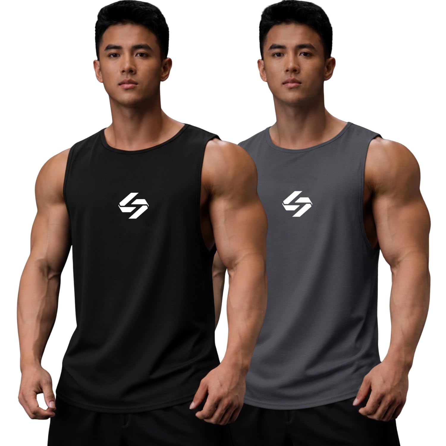 || Mens || Smash Printed || Round Neck || Sleeveless || Polyester || Vest-image-2