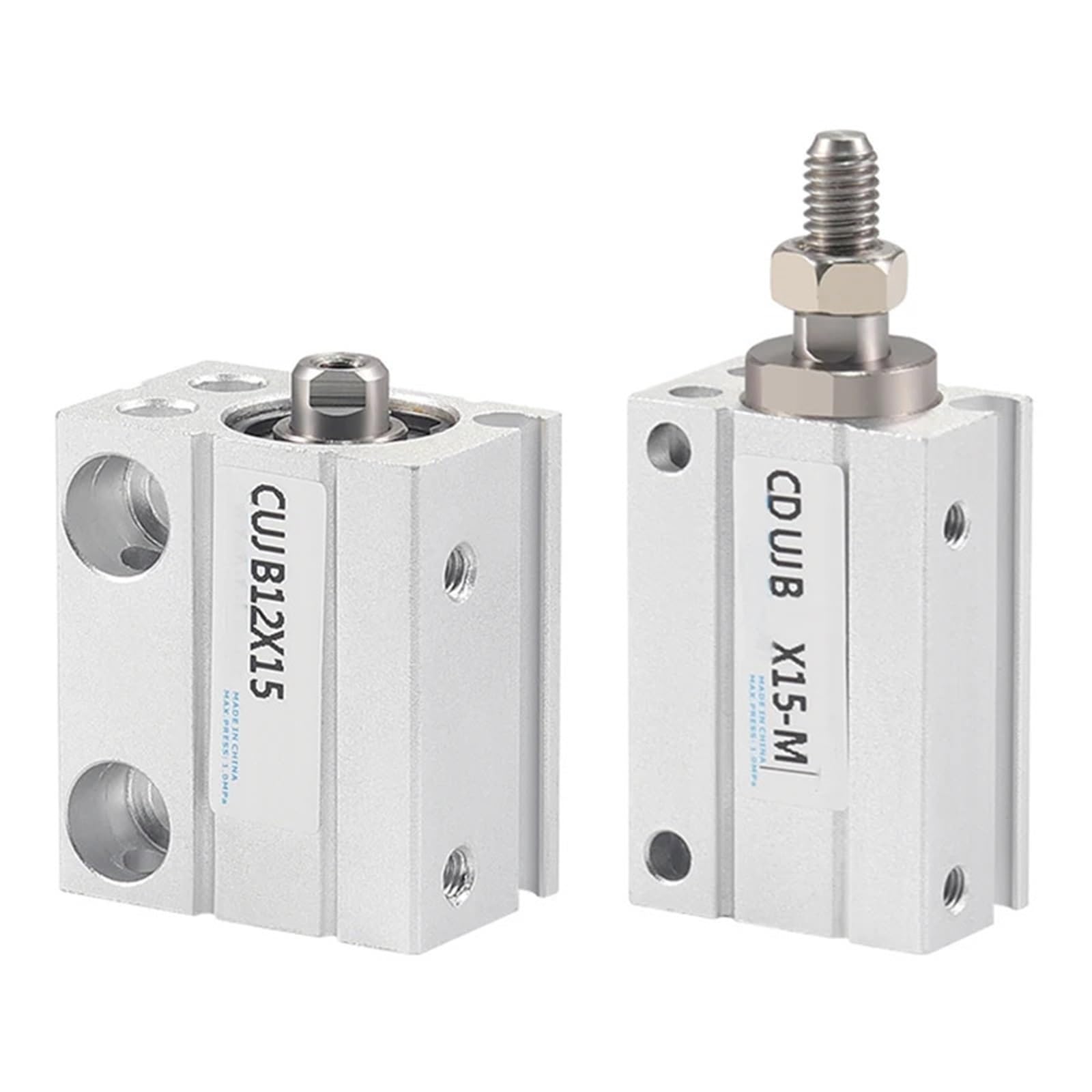 Vérin pneumatique CUJB compact alésage 16mm course 15mm sans aimant