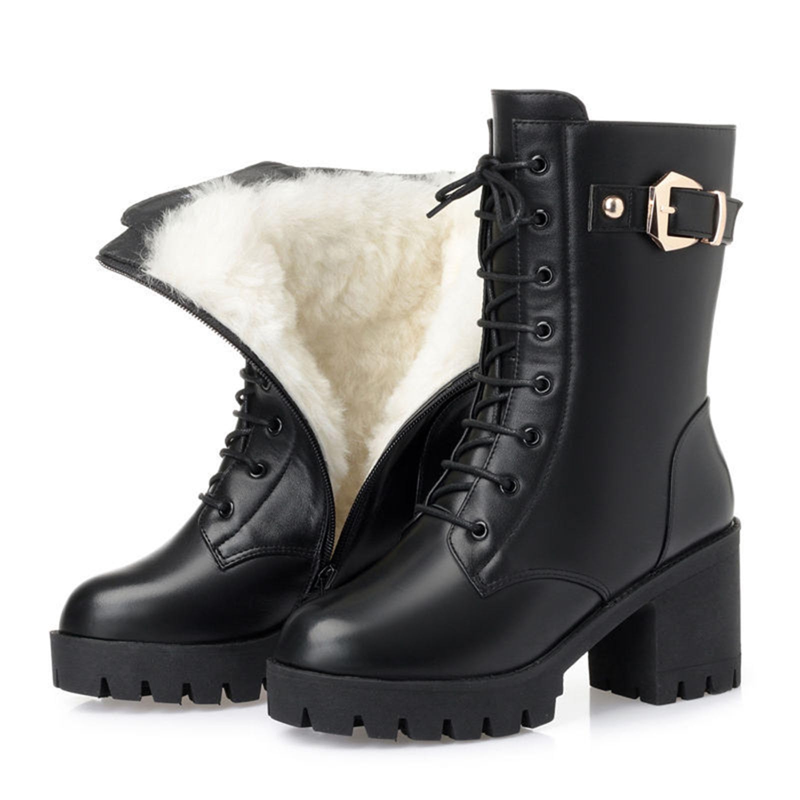 Botas de invierno para mujer calientes y cómodas que evitan resbalones 8