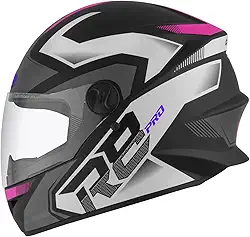 CAPACETE FECHADO PRO TORK R8 PRO FOSCO PRETO - ROSA TAM. 58