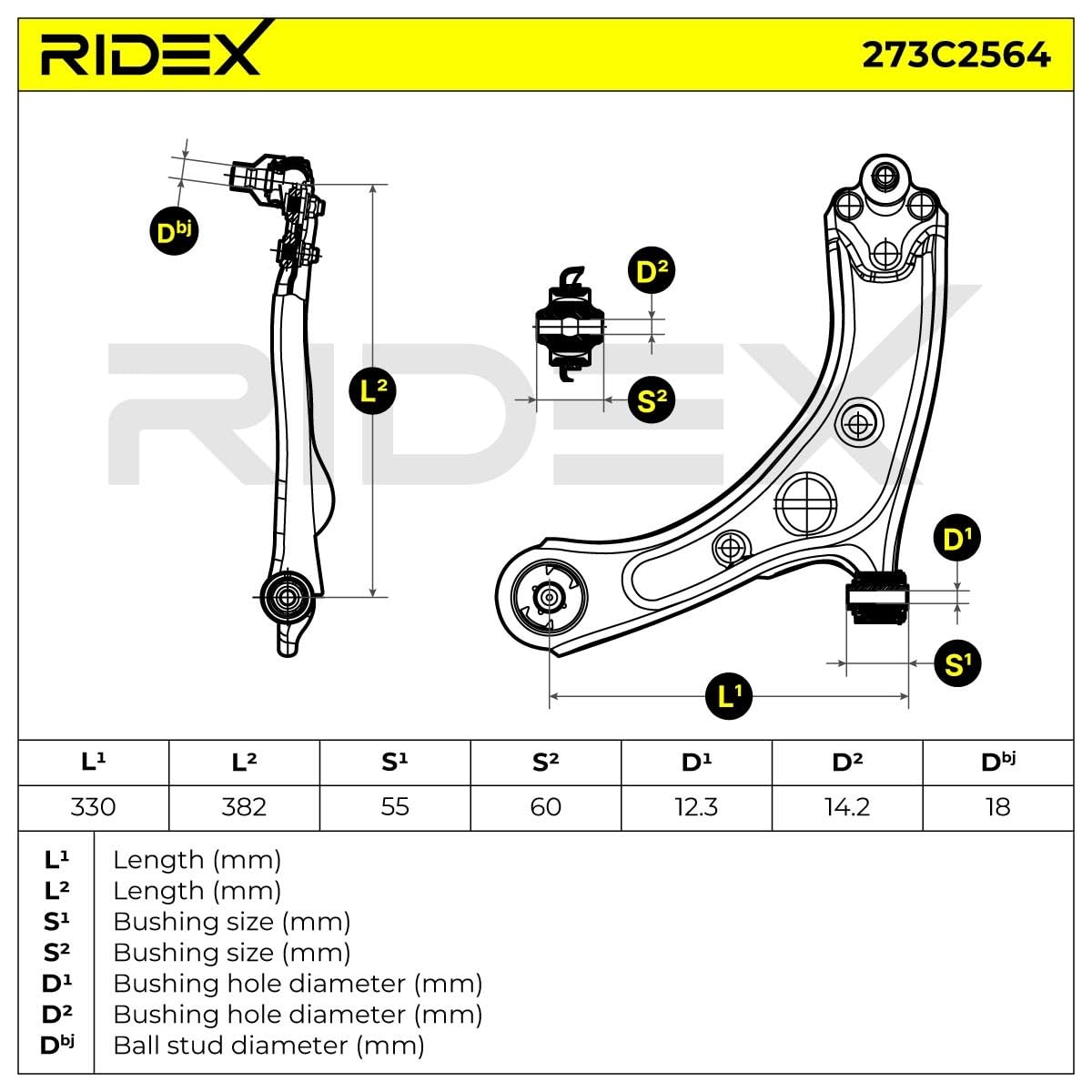 Wahacz Zawieszenia Koła RIDEX 273C2564 przód lewo Kompatybilny z KIA Sportage QL, QLE, HYUNDAI Tucson TL, TLE