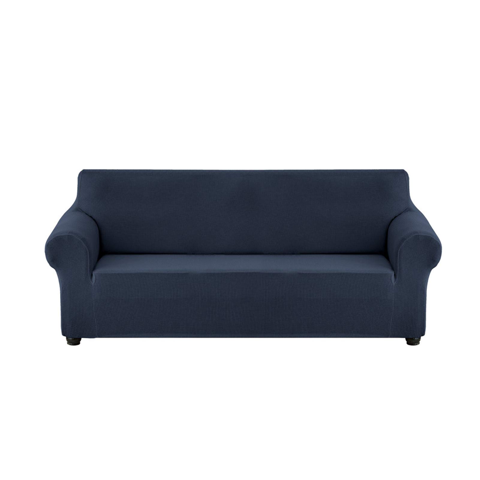 Copridivano elasticizzato blu navy a 3 posti per animali domestici, protezione elastica per mobili, tinta unita, durevole e lavabile, ideale per l'arredamento della casa e proprietari di animali