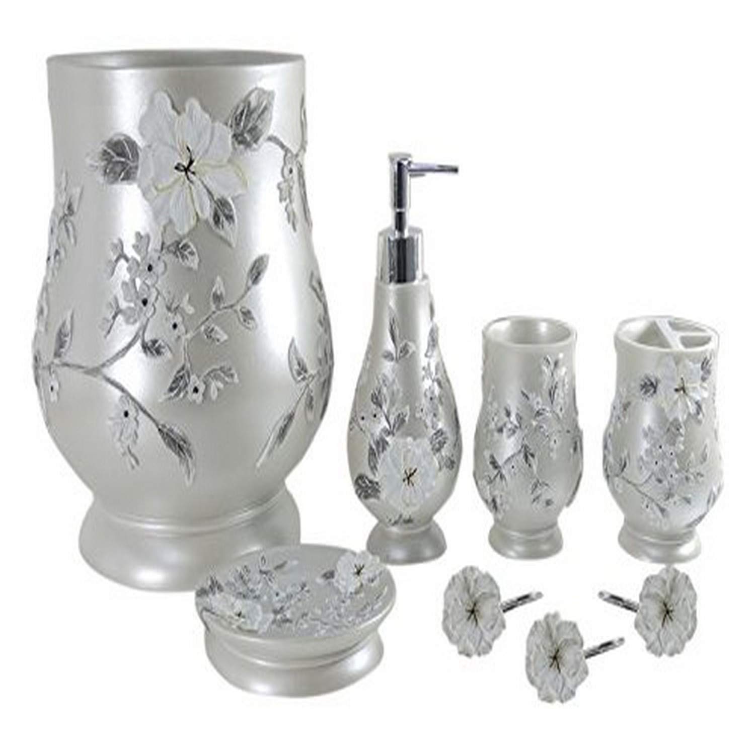 Daniel's Bath & ByoundGray Melrose 5-Piece-Bathroom-Accessory-Set, 5 l