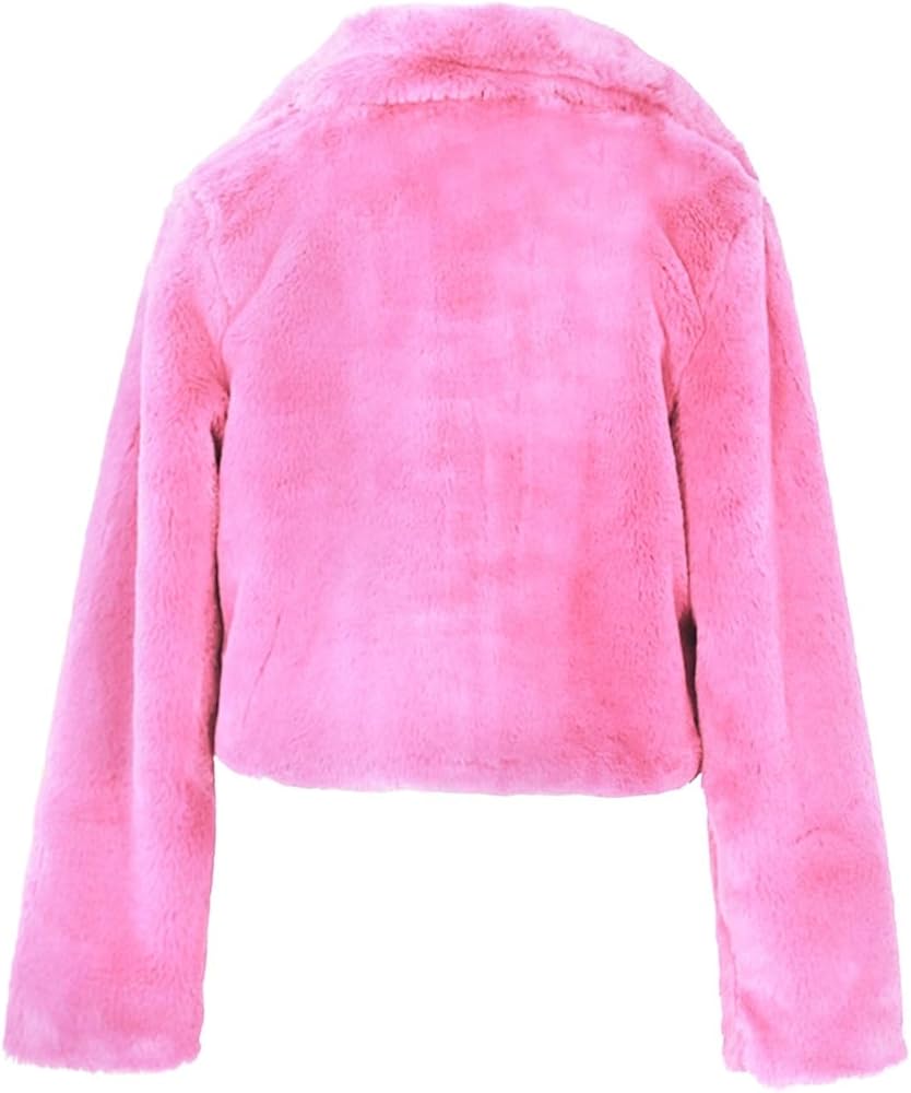 JURIS Ladies Fur Coats Fur Coat Faux Fur Cardigan Short Jacket