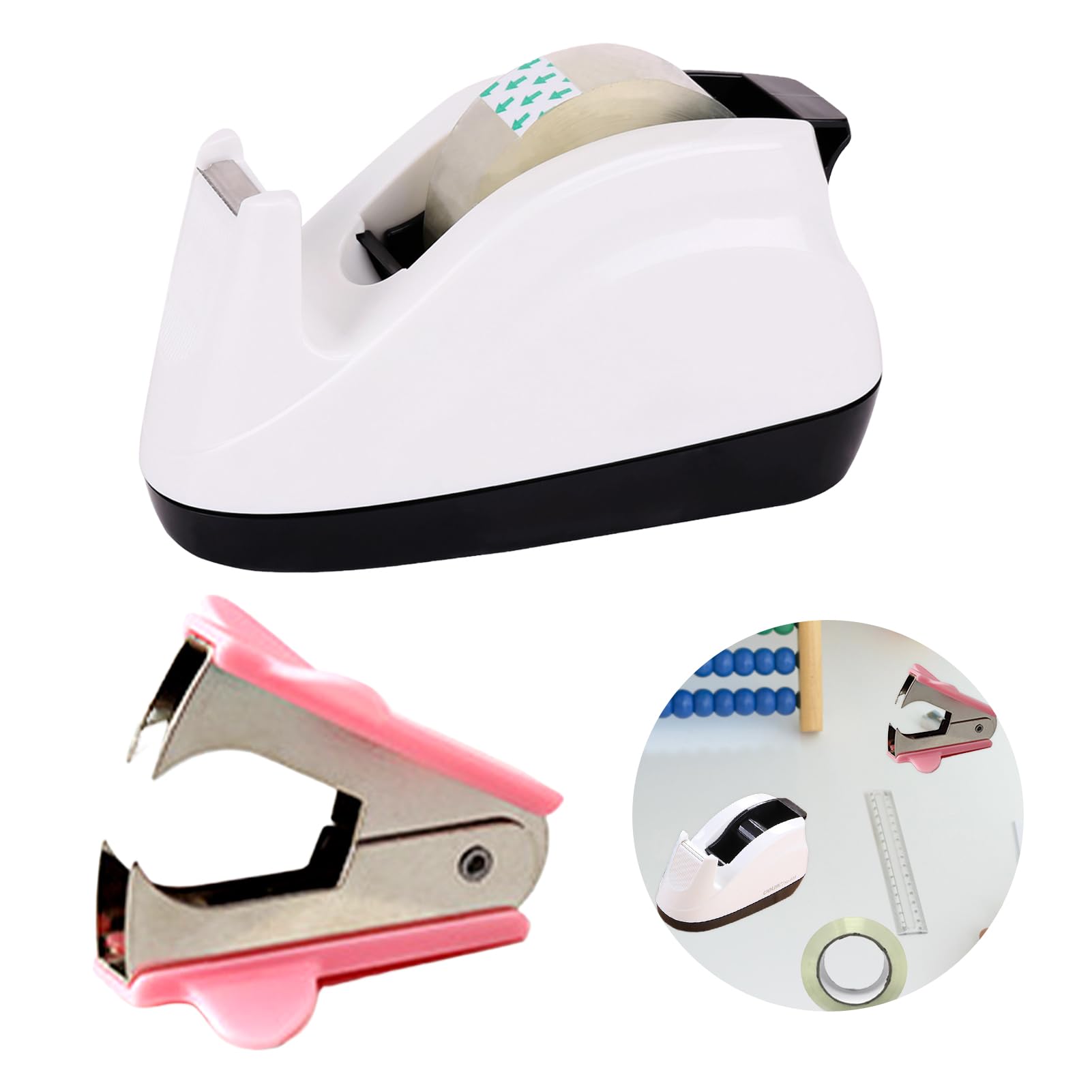 Set 3 Pezzi Portapenne E Dispenser Nastro Per Scrivania, Ufficio - Zest