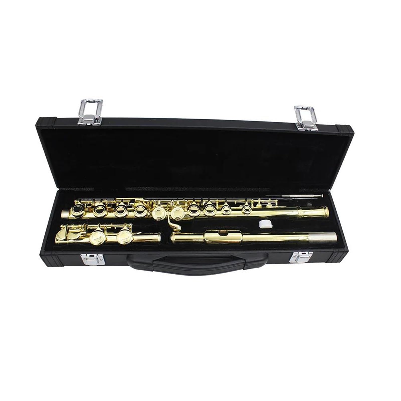Profesjonalna Flet 16 Zamkniętych Otwartych Otworów C Flet Instrument Dęty Drewniany Profesjonalny Koncert Z Kluczem E(Orange)