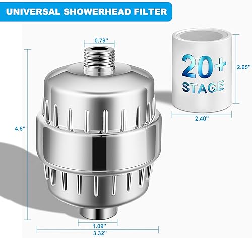 Miniatura 2 de Filtro de ducha multicapa, potente filtro de cabezal de ducha para agua dura, filtros de ducha de alta calidad para eliminar productos químicos
