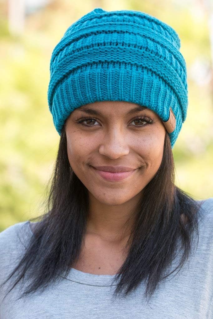 Funky Junque Exclusives Warm Winter Beanie for Women – Slouchy Knit Skull Cap, Soft Cozy Unisex Mens Beanies for Cold Weather - Image 8