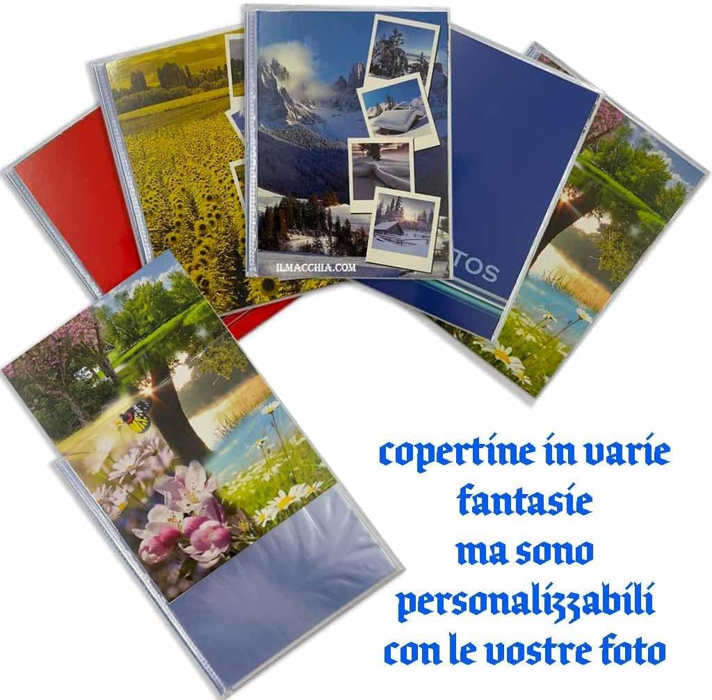 Album Foto Tasche 13x18 - 10 Pezzi Per 400 Foto, Copertina Morbida Personalizzabile Made In Italy