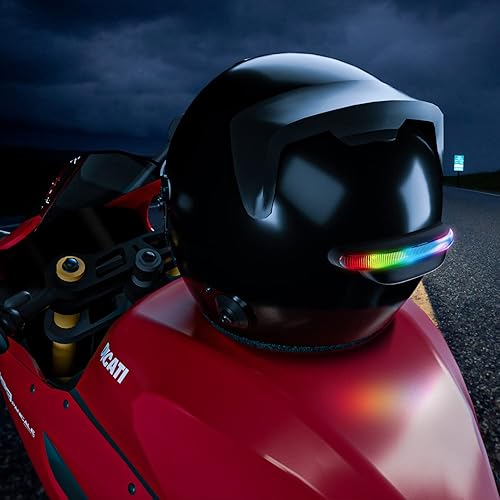 Miniatura 3 de darkflash H2 - Luz de freno roja para casco y luz de marcha con cable recargable USB para seguridad de motocicleta, luz de señal LED recargable para