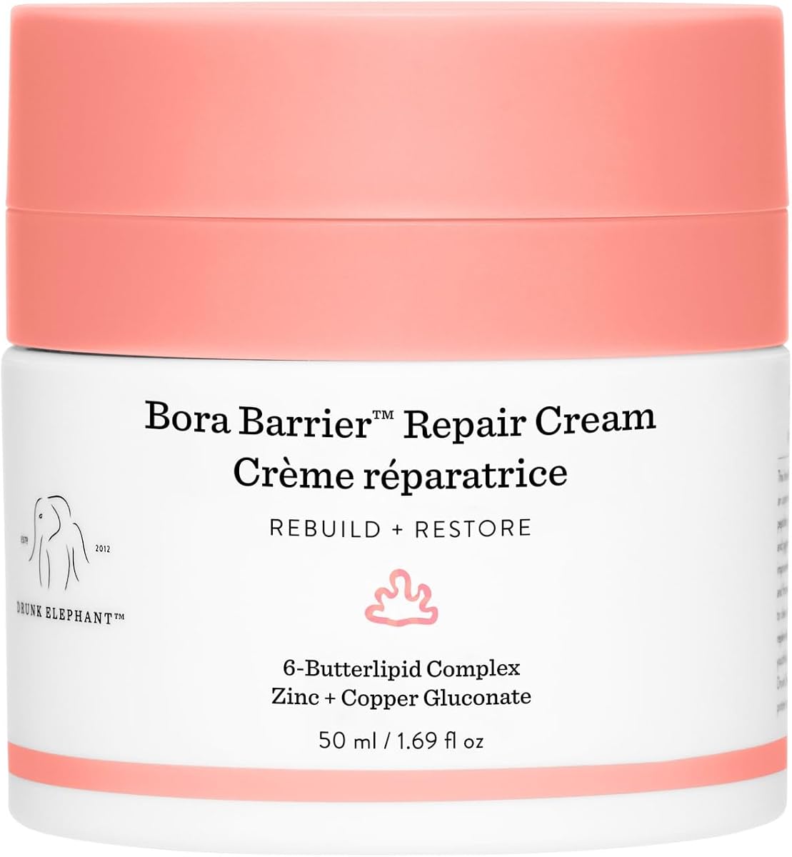 Crema reparadora de barrera Bora - Hidratante ultra rico - Cuidado de la piel clínico limpio - Sin crueldad - Probado por dermatólogos - Sin aceites esenciales, siliconas ni fragancias