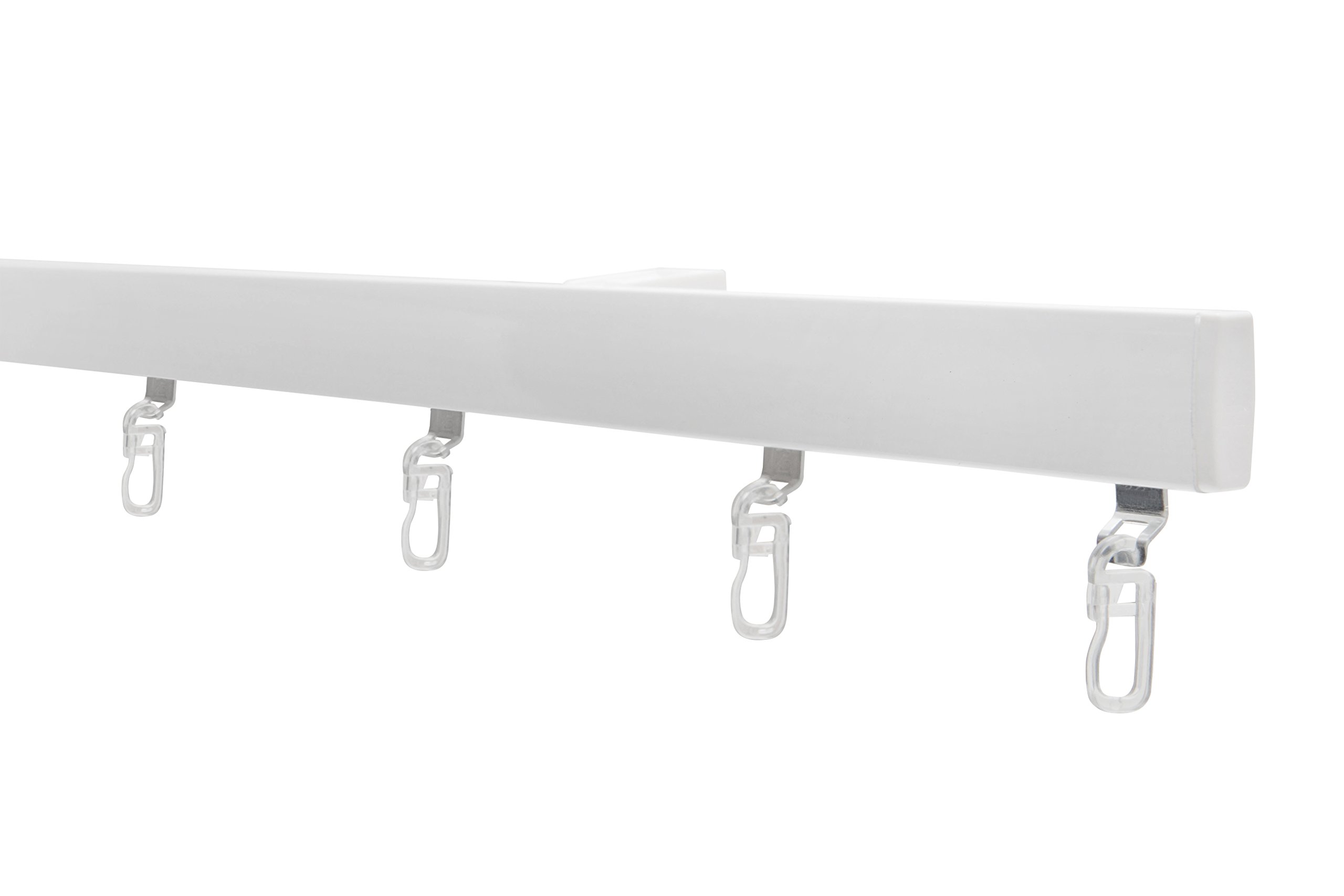 Garduna SmartGlide! | Gardinenschiene | Vorhangschiene | Aluminium weiss | mit hochwertigen Leichtlaufrollen | 240cm (2x120cm)