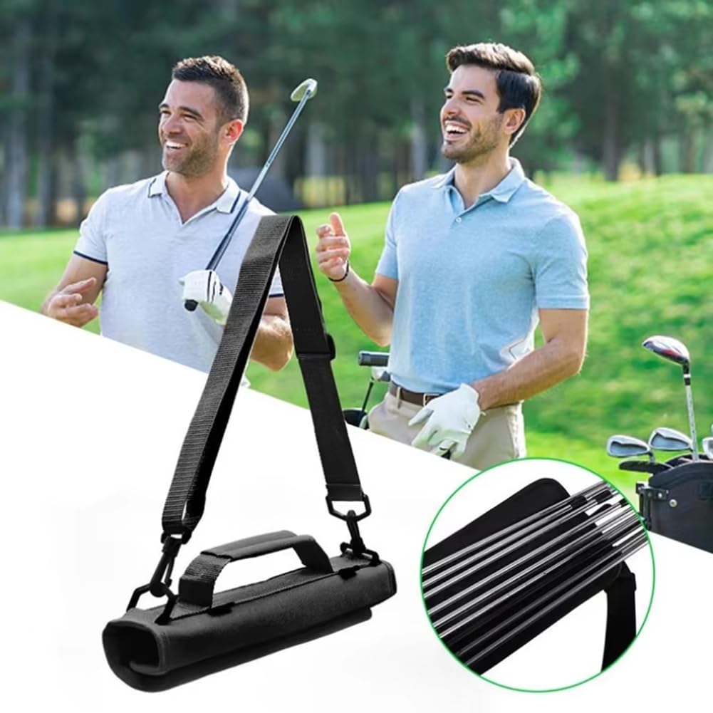 SweetSerenade Sac de Golf Portable Mini Léger pour Entraînement en Extérieur, Bandoulière Croisée, Rangement pour Homme et Femme