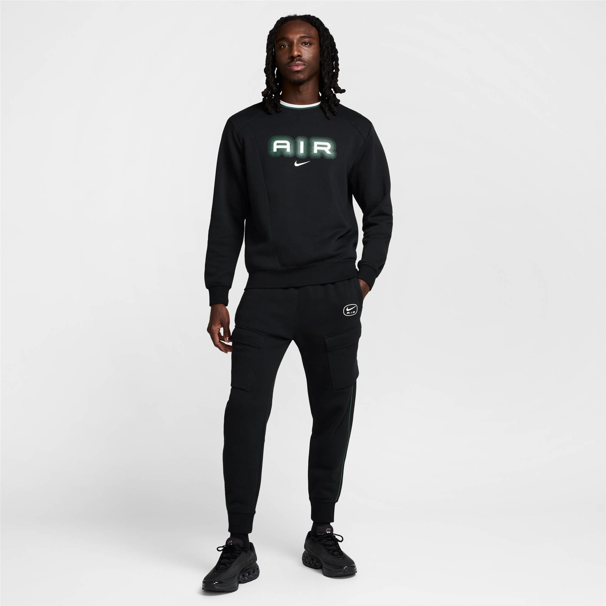 NIKE Air Sudadera de Forro Polar con Cuello Redondo para Hombre