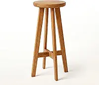 1x Banqueta Alta 70cm em Madeira para Balcão de Cozinha e Área Gourmet – Resistente e Moderna – Arveni (1)