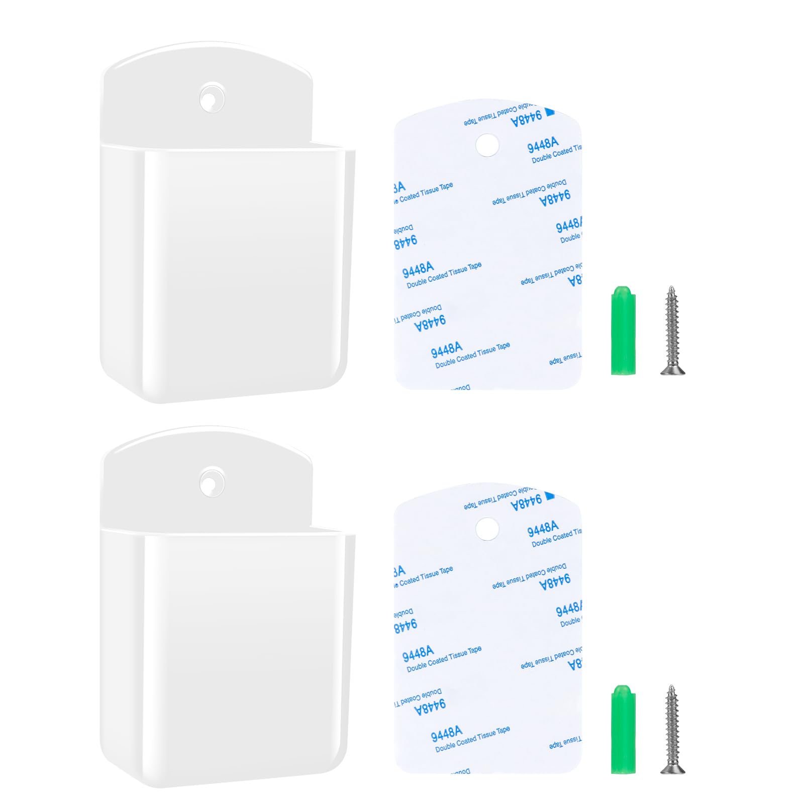 Photo 1 of Aecsze Remote Control Holder Wall Mount (White, 2-Pack)