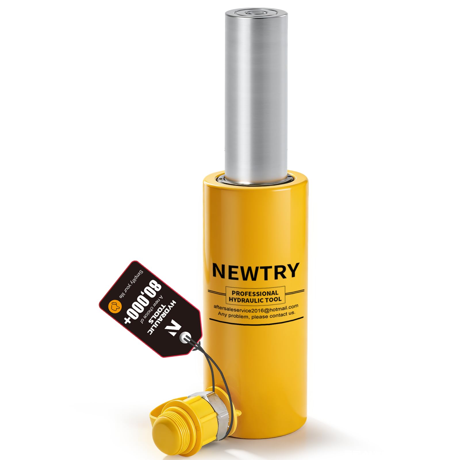 - NEWTRY 10 ton Hydraulic Cylinder Long Jack 4” Stroke Porta Power Ram Jack Lifting Cylinder Retract Automatically for Shipbuilding Bridge Construction