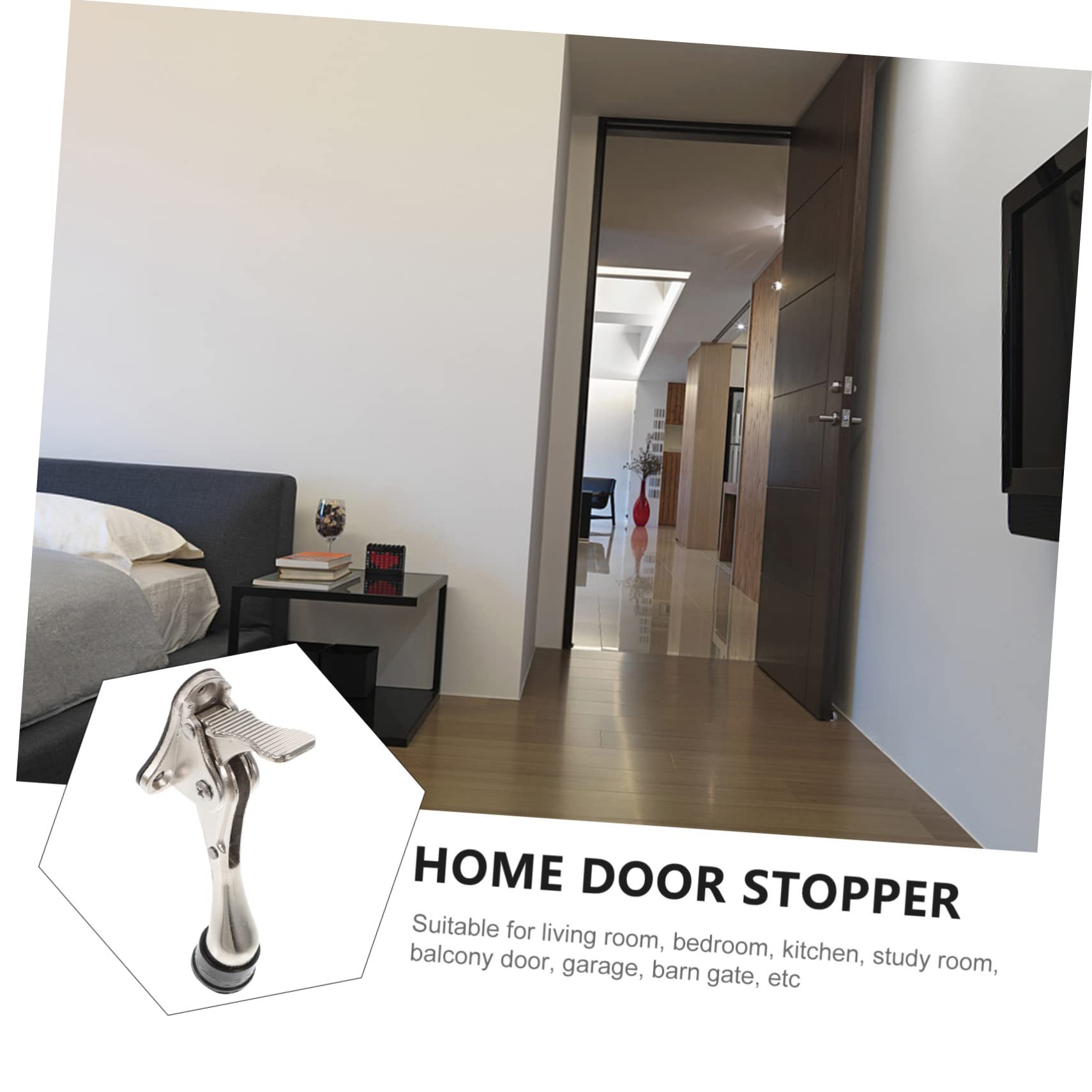 DOITOOL 4 Piezas Topes de Puerta de Seguridad Automáticos Diseño de Pedal para Casa y Oficina