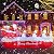 COOLWUFAN 10 FT Christmas Inflatables Outdoor Decorations Santa Claus on The Sleigh with Cute Elks, Blow Up Inflatable Yard Decoration Clearance with Lights for Christmas Party, Outdoor, Garden Lawn