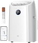 DREO Portable Air Conditioners, 8000 BTU ASHRAE (5000 BTU DOE) Smart AC Unit for Bedroom with Drainage-free Cooling, 45dB Quiet, APP/Voice/Remote, Portable AC for Room Indoors, AC318S