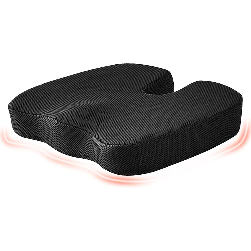 Car Seat Cushion for Mercedes C220 2008-2024, Universal Comfort Memory Foam Seat Pad, Adult Booster Seat Driver, Sciatica Cushions Pad, Accessories,Black