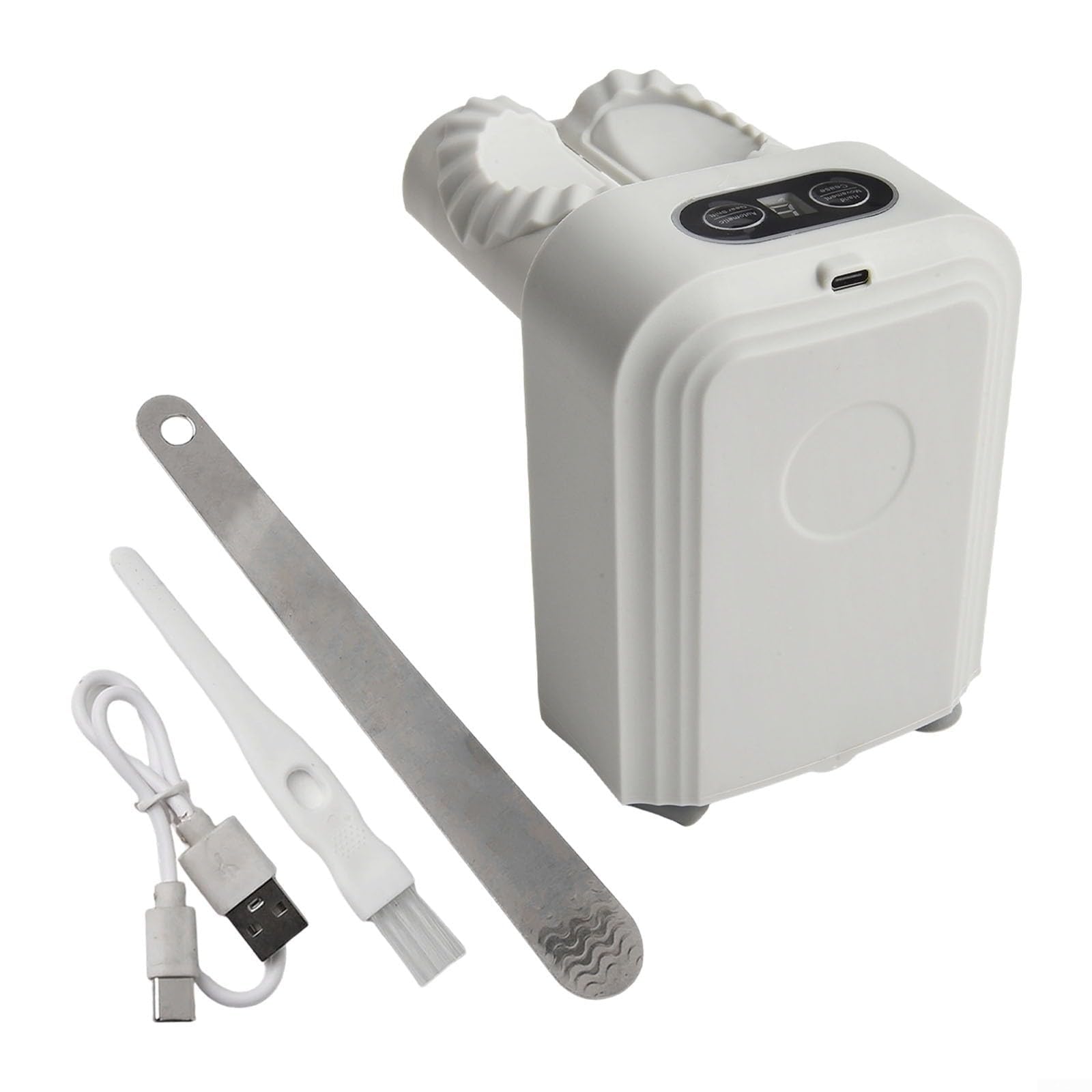 Machine à raviolis électrique, machine automatique à raviolis 1300 mAh rechargeable PP outil de cuisine pour la cuisine familiale
