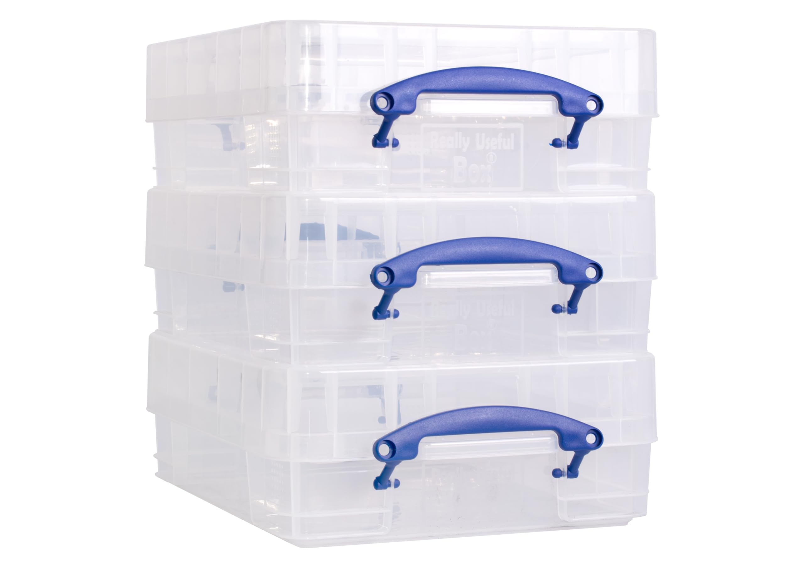 Really Useful Box Plastic Storage 11XL Clear Pack of 3