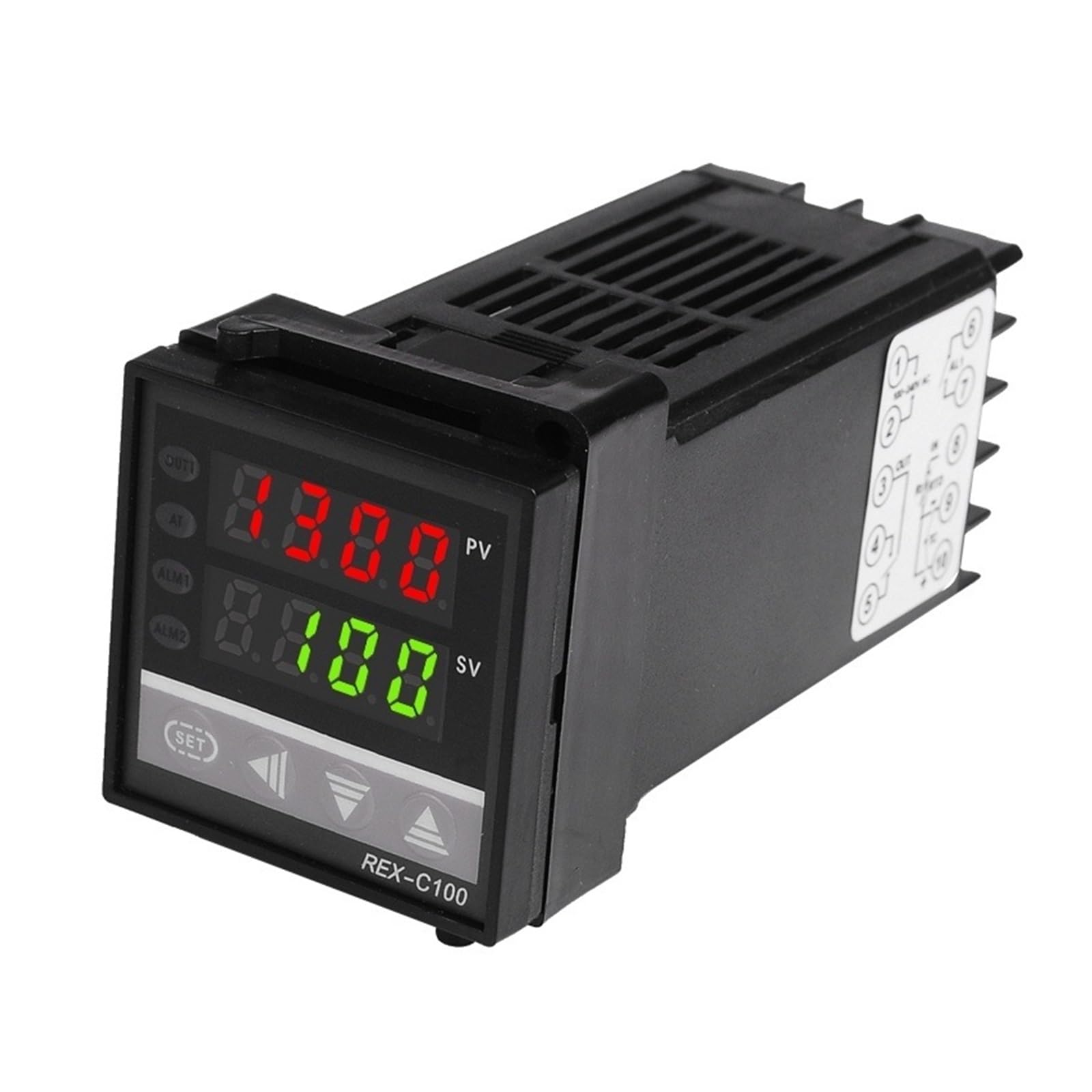 Controlador PID de Temperatura Termostato Controlador de Temperatura Digital de 48 x 48 mm con Entrada K/J/E/S/R/PT100