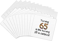 Vista 7 de Turning 65 is like turning 18 in celsius - Greeting Card, 6 x 6 inches, single (gc_184964_5)