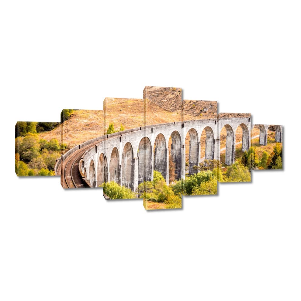 Obraz wydrukowany na płótnie sztuka ścienna dekoracja 210 x 100 cm pociągi kolejowe tory nr H7525M_PC7A