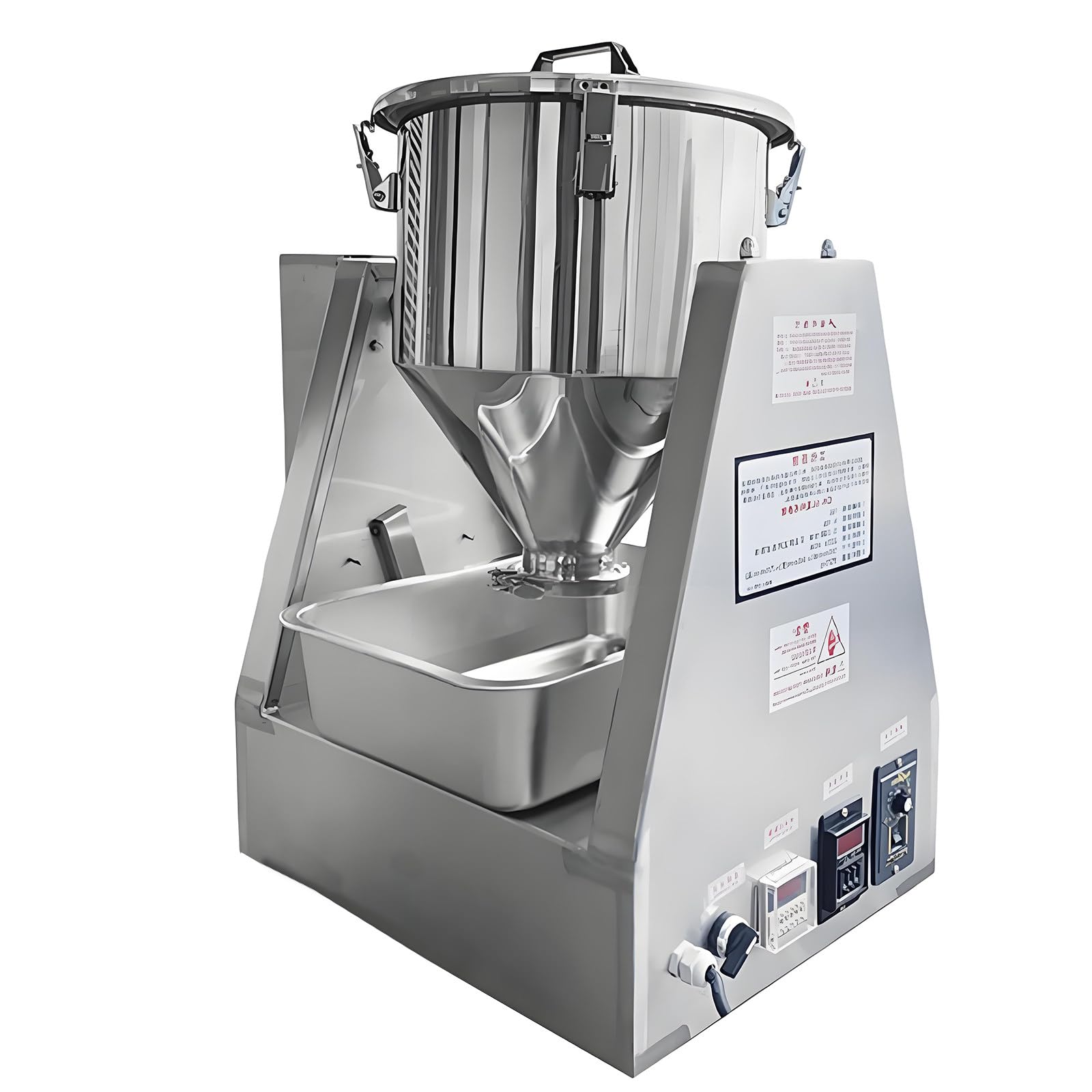 Cglyyds 10L Lab Dry Powder Mixer Mixing Machine,Pharmaceutical Powder Mixing Machine, Chemical Powder Blending Machine, 304 Stainless Powderblenderlab Dry Dough Powder Drummixer