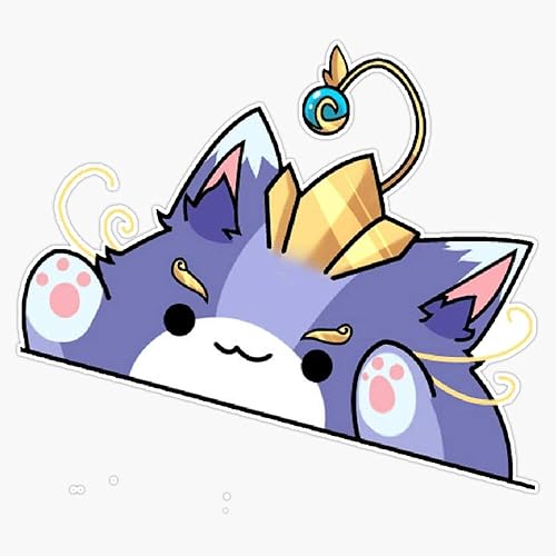 Yuumi Bongo - Calcomanía de vinilo para parachoques de gato, impermeable, 5 pulgadas