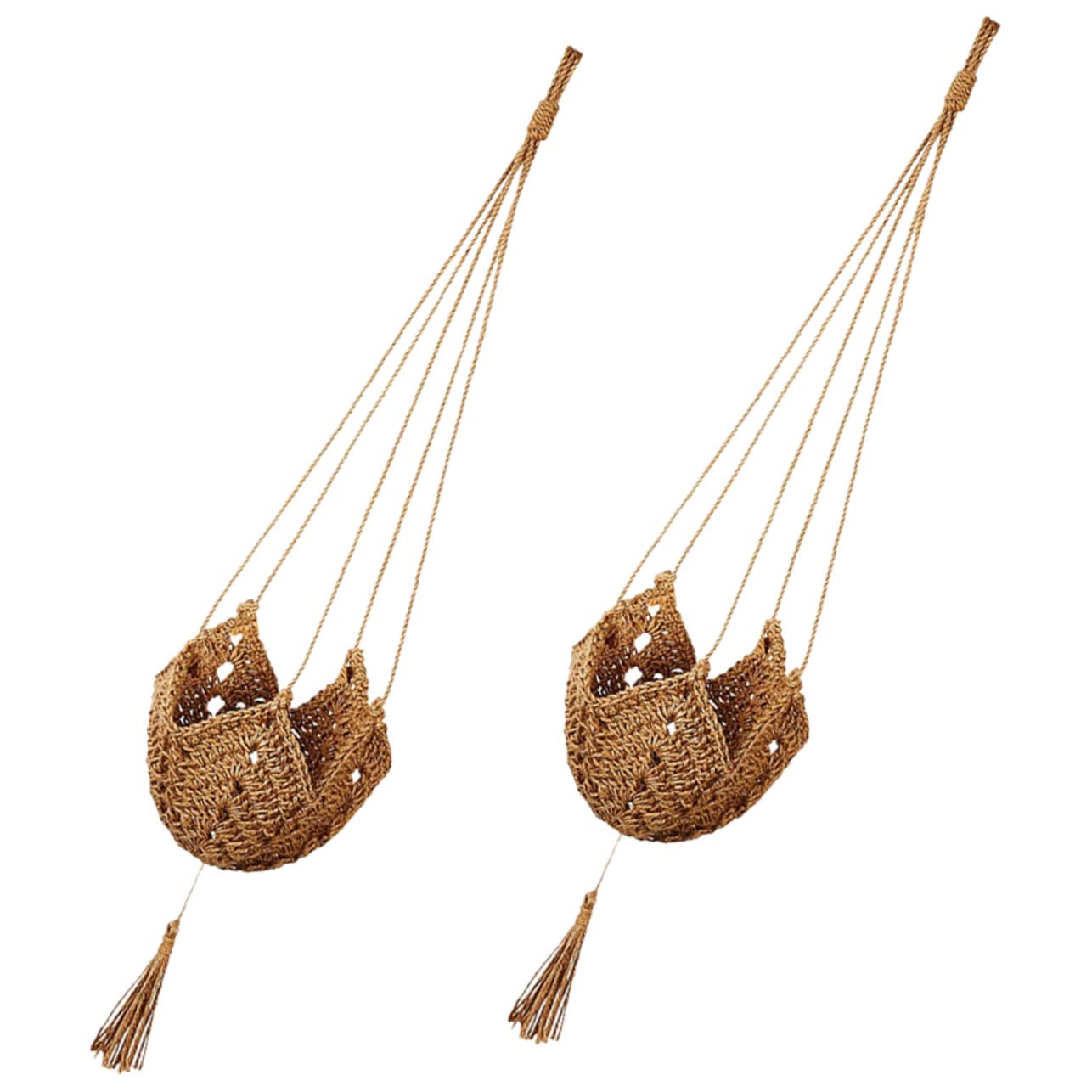 YARNOW Lot De 2 Suspensions pour Plantes Dintérieur en Macramé Robustes Et Tissées pour Décoration Dintérieur Et De Jardin