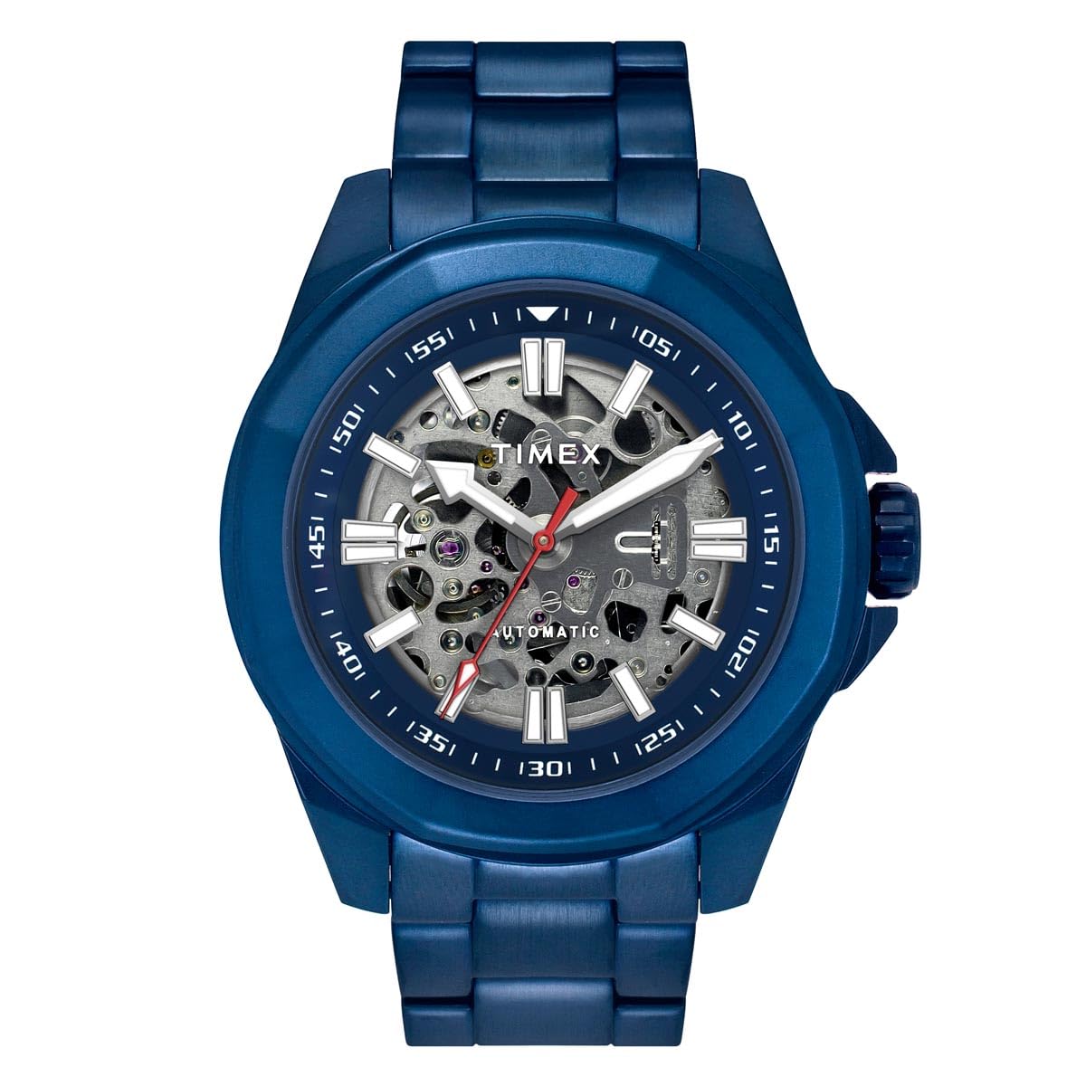 TIMEX Stainless Steel Men Blue Round Dial Analog Automatic Watch - Tweg24104 (B0D95W3X6W) Amazon Price History, Amazon Price Tracker