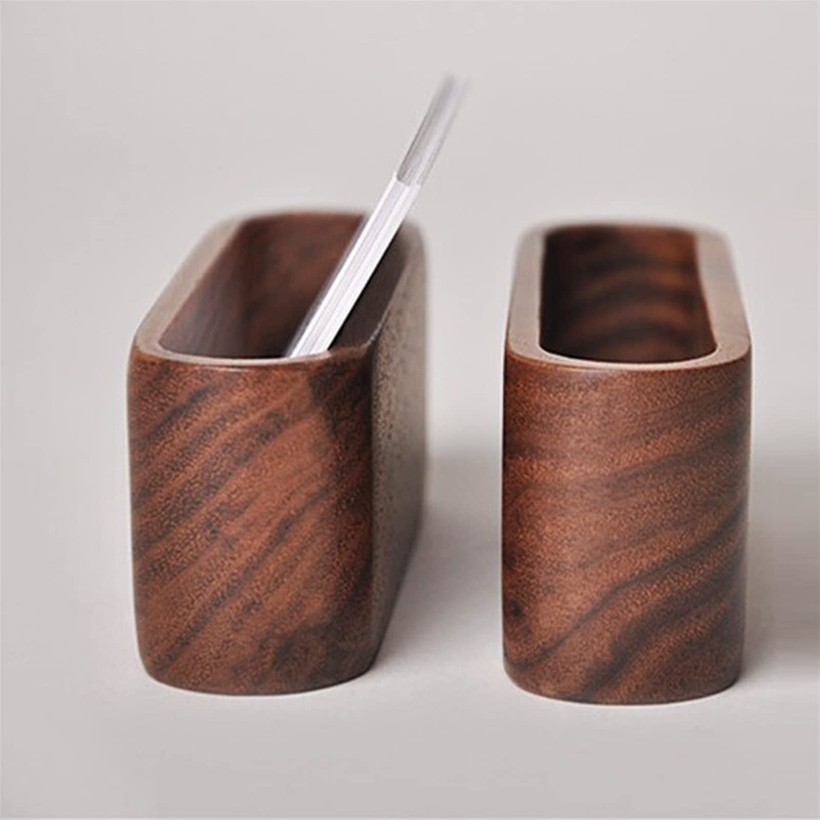 Etui na karty/etui na karty 1 szt. Naturalnie drewniane etui na wizytówki etui na notatki stojak na karty organizer na biurko ozdoby na biurko materiały biurowe rękodzieło etui na wizytówki (kolor: